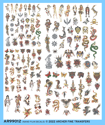 Details about   TATTOO DECALS 1:32 1:35 ARCHER TRANSFERS MODEL ACCESSORY 99012 
