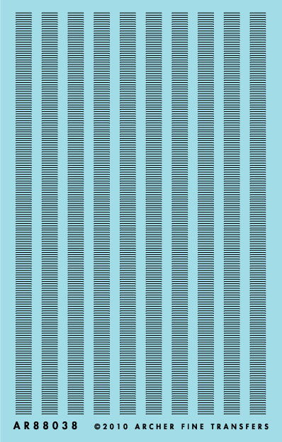 14 inch wide louvers HO scale