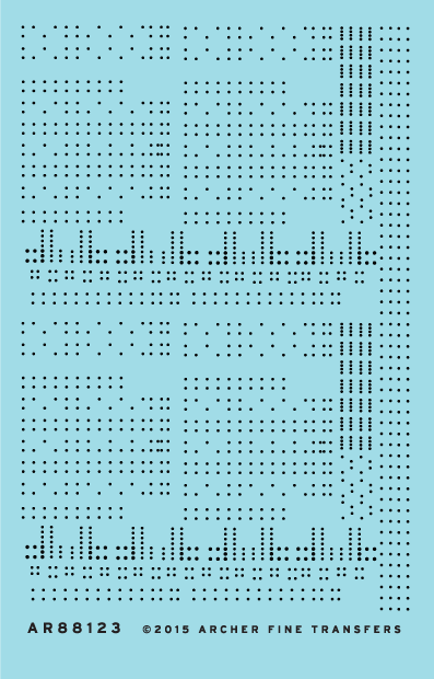 Hopper car rivets (Sheet 2), HO scale – Archer Transfers